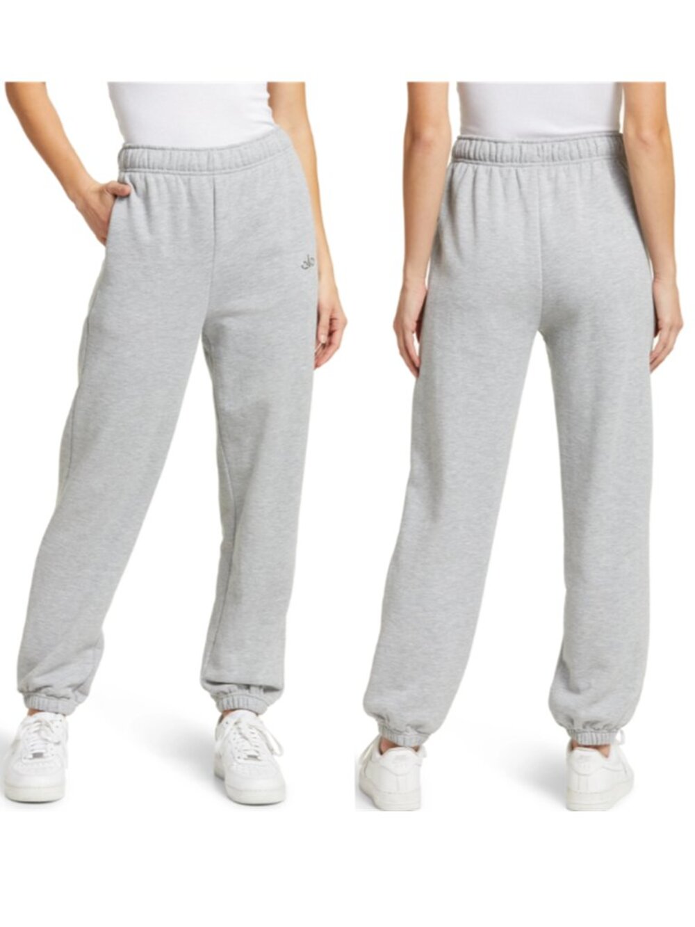 Alo Yoga Accolade Jogger Sweatpants Heather Grey NWT Size Small - Picture 7 of 9